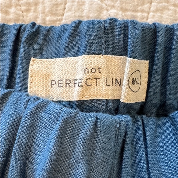 notPERFECTLINEN Maxi Wels Wide Leg indigo Linen Pants - Picture 4 of 5